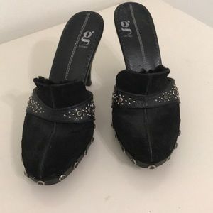 Nike Lab G-Series Black Crystal Stud Mule Heel